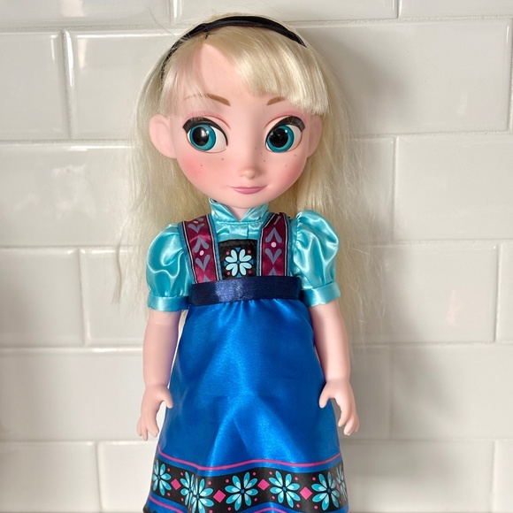 DISNEY Store ELSA Animators Collection Frozen Toddler Doll 15" Blue Dress Shoes - Picture 1 of 13